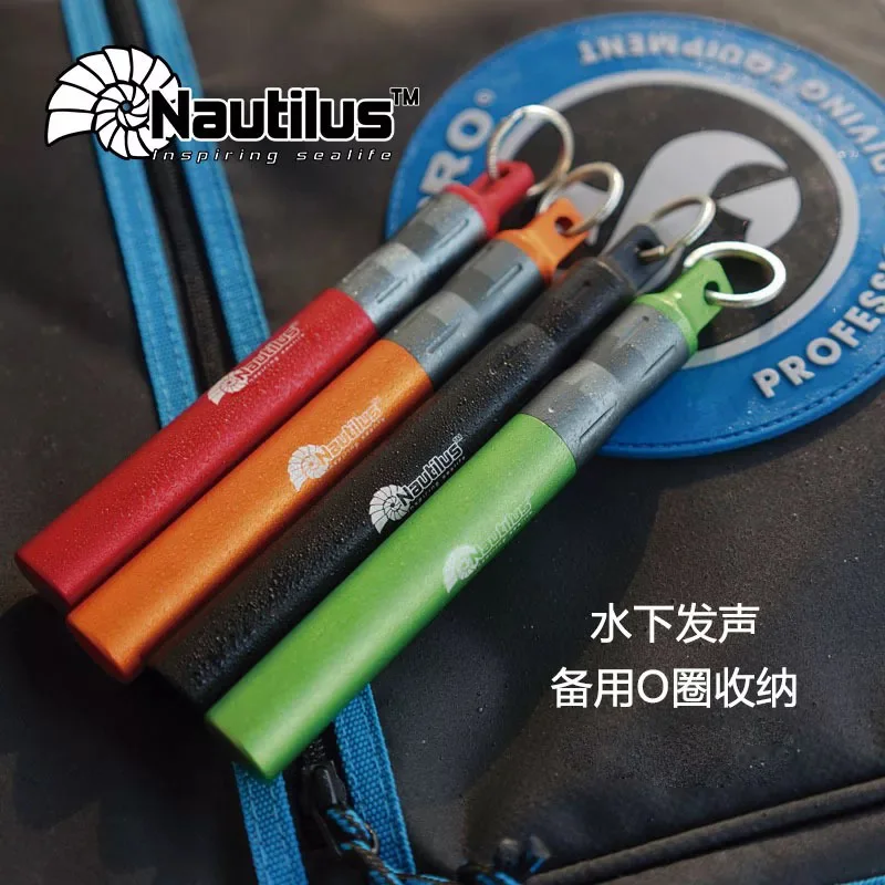   Nautilus Scuba Diving Shake Bell O Ring Storage Underwater 120-Decibel Waterproof Safe Dive Freedive Snorkeling 
