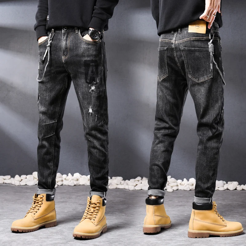 Man Jeans Men's Jeans Mens Pants Korean Jeans Pantalon Jeans Homme Denim Pants Denim Jeans Trousers casual Men Elastic Comfort