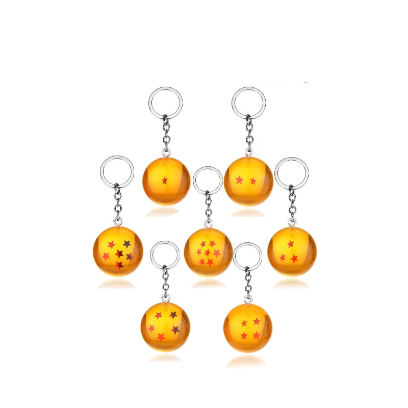 Anime Key Chains Son Goku Saiyan PVC 1-7 Stars Keyring Keychain Torankusu Trunks Sword Ring Holder | Украшения и аксессуары