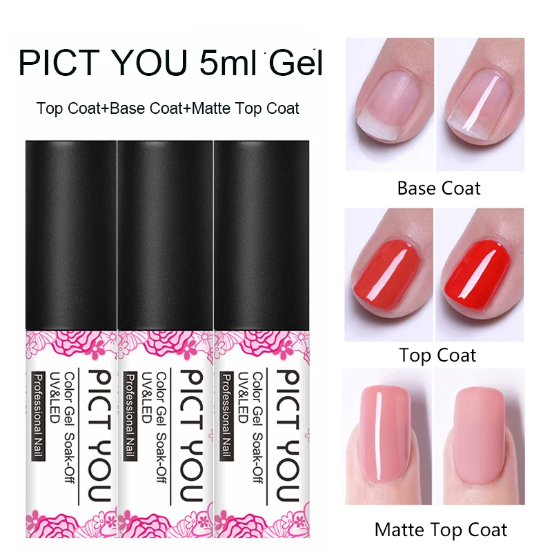 Matte Coat PICT YOU 5 мл 3D кошачий глаз серии эффект УФ-гель для ногтей замочить от магнитного дизайна ногтей Гель-лак Led UV Magic мигающий Гель-лак - Цвет: Matte Coat