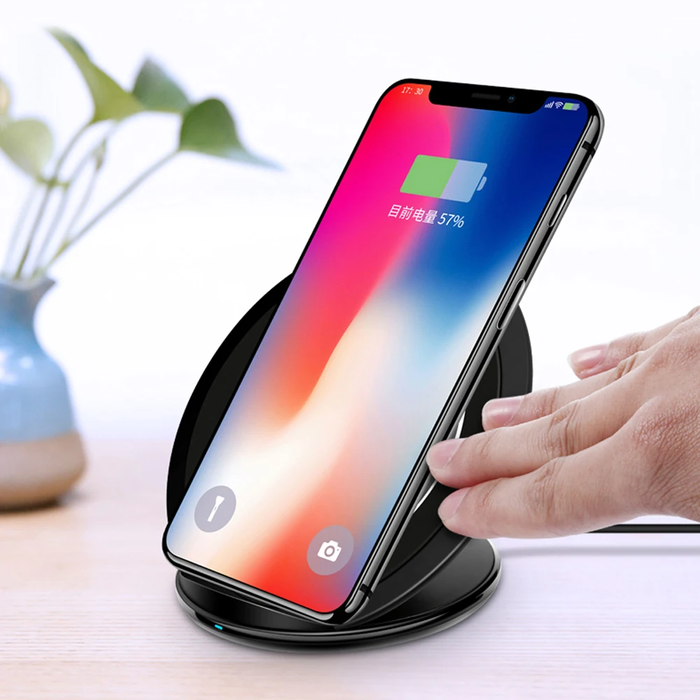 Оригинал eAmpang 10 Вт Qi Быстрое беспроводное зарядное устройство для samsung Galaxy S7 edge S8 S9