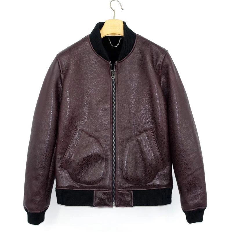 Итальянская мужская дубленка из натуральной овчины куртка с подкладкой шерсти