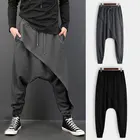 Шаровары INCERUN мужские с заниженной мотней, брюки с эластичным поясом, мешковатые модные штаны в стиле панк, повседневные брюки для пробежек 5XL, 2021