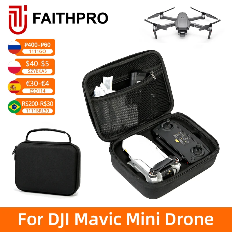 

DJI mavic Mini Waterproof Case Bag nylon cloth 70 degree EVA Jiaji cloth EVA one-piece thermoforming process Storage Box