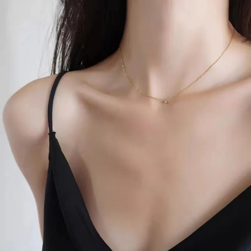 

Classic popular style copper inlaid natural stone 2021 fashion new ladies necklace high-end jewelry exquisite gifts OIMG