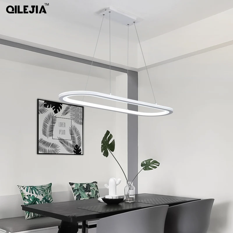 Прямоугольные современные светодиодные подвесные лампы для гостиной ресторана