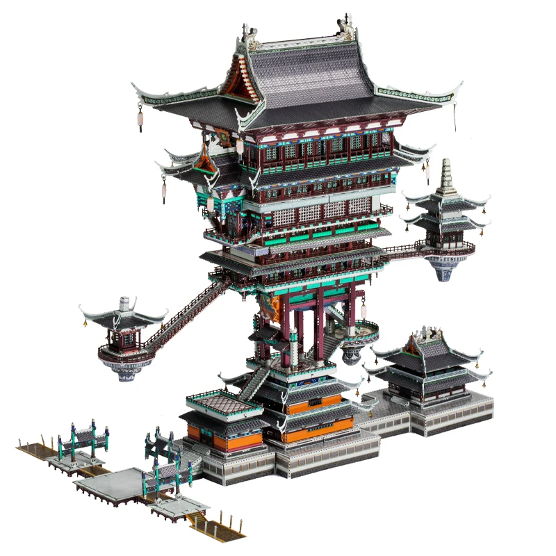 Художественная Модель 3D металлическая головоломка легенда о Hei-Guild hall набор