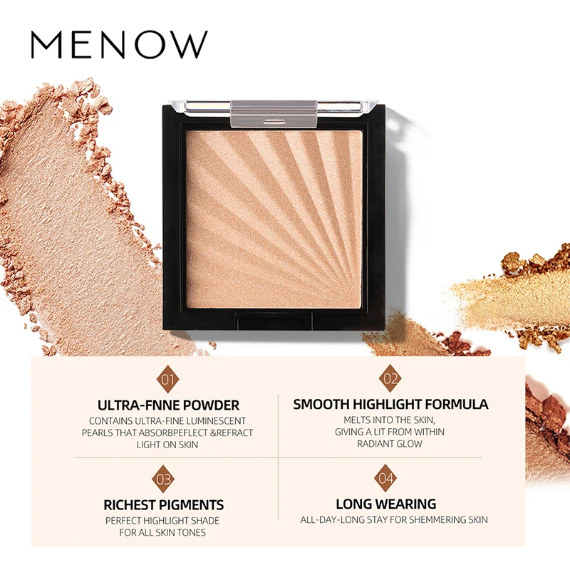 MENOW лицо хайлайтер бронзер пудра Макияж палитра 7 цветов Алмазные тени для носа