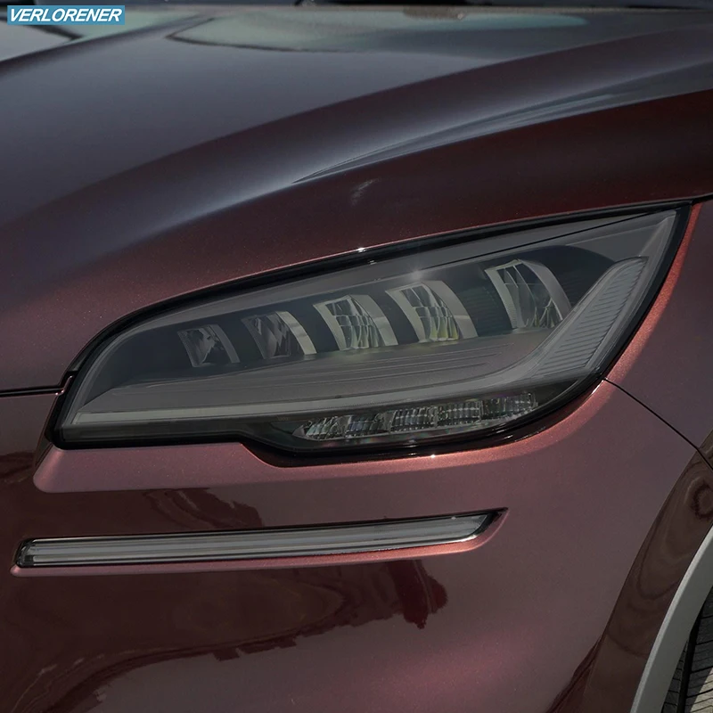 2 Pcs Car Headlight Protective Film Smoked Black Tint Wrap Vinyl Transparent TPU Sticker For Lincoln Aviator 2019 2020 2021 2 Pcs Car Headlight Protective Film Smoked Black Tint Wrap Vinyl Transparent TPU Sticker For Lincoln Aviator 2019 2020 2021