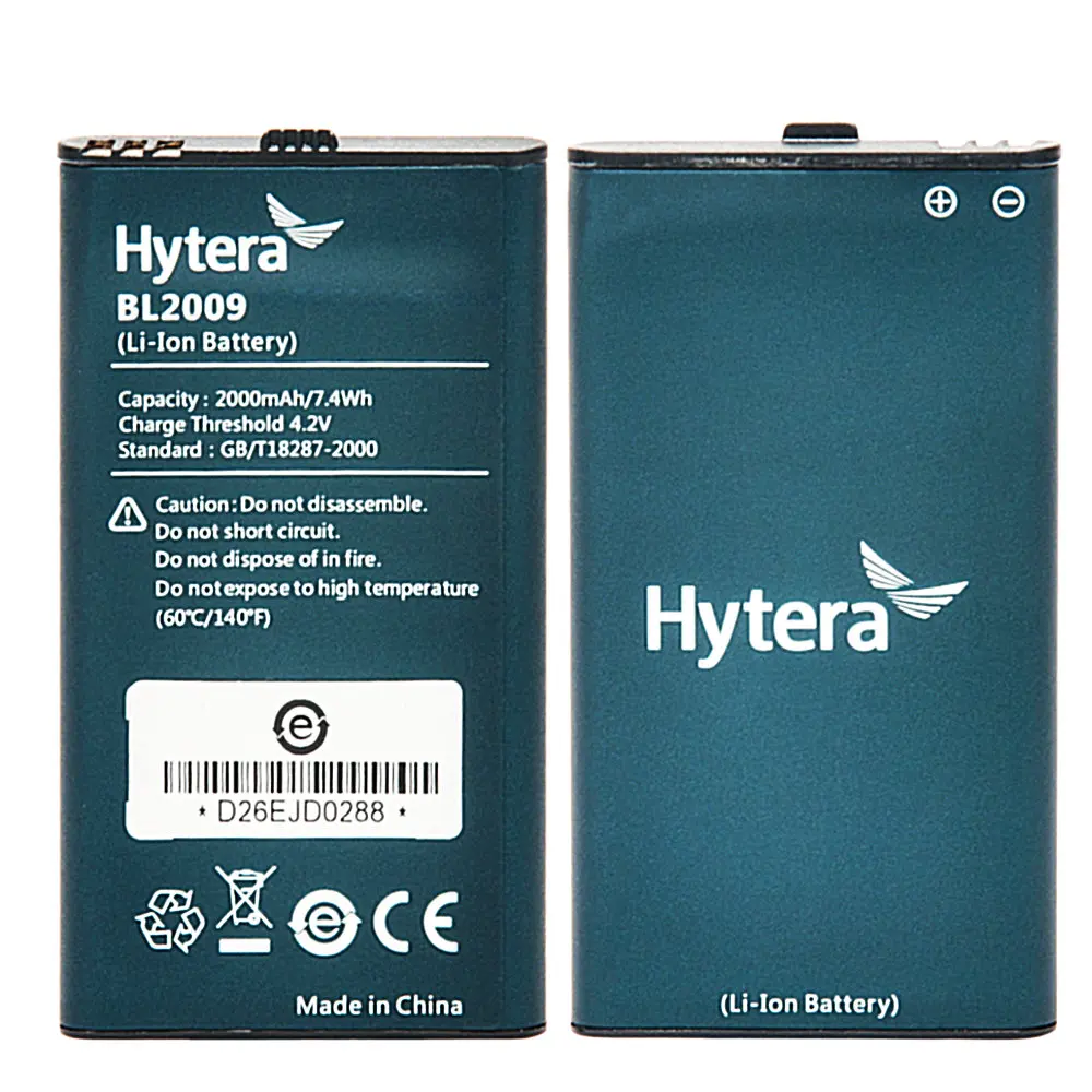 

Original size Battery 4.2V 2000mah for Hytera BL2009 HYT PD362 PD355 PD365 PF355LF PD365LF TD360 TD350 walkie talkie batteries