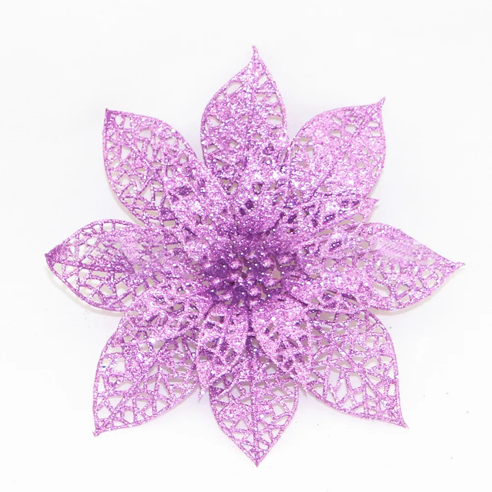 10 шт./компл. рождественские украшения в виде цветов Рождественская елка Декор