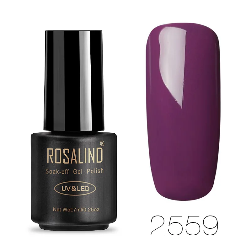 RA2559 ROSALIND Розовый фиолетовый серия гель лак для ногтей все для маникюра ногти маникюр Топ База Набор дизайн ногтей гель лаки - Цвет: RA2559