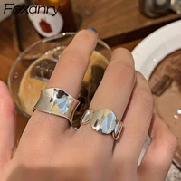 evimi 925 stamp silver party rings for women new fashion vintage handmade irregular wave geometric thai silver jewelry gift