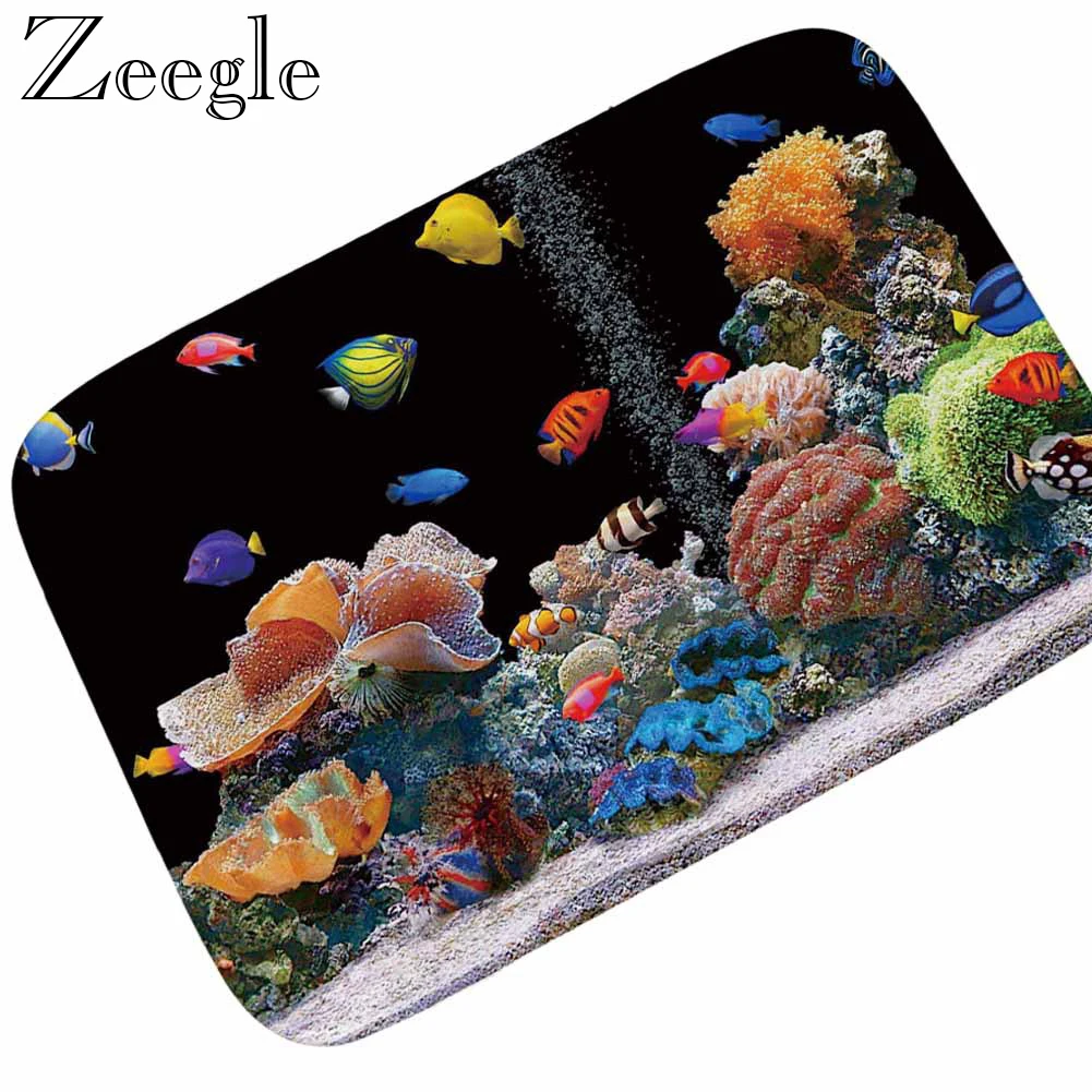

Zeegle 3D дверной коврик нескользящий напольный коврик для кухни коврик для ванной Впитывающий Коврик для ванной комнаты моющийся коврик для н...