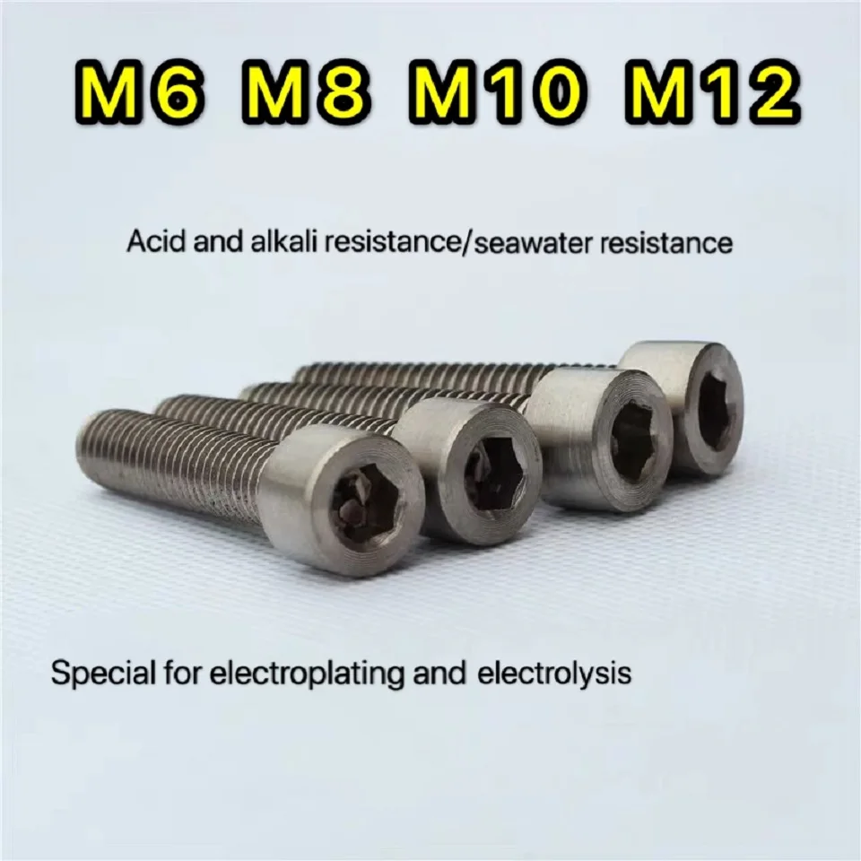 10 шт. шестигранный болт из титана M6 M8 M10 M12 gb70 1 Шестигранная головка DIN912 серого
