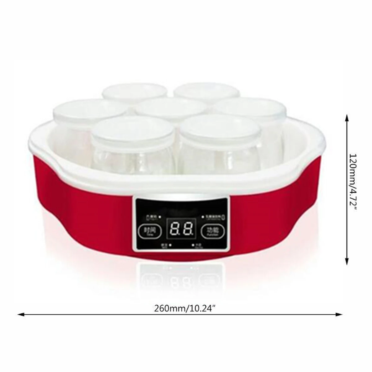 

Yogurt Machine Smart Automatic Home DIY Yogurt Tool Natto Rice Wine Kitchen Appliances with 7 Assign Glass Jars -1.7L 220V