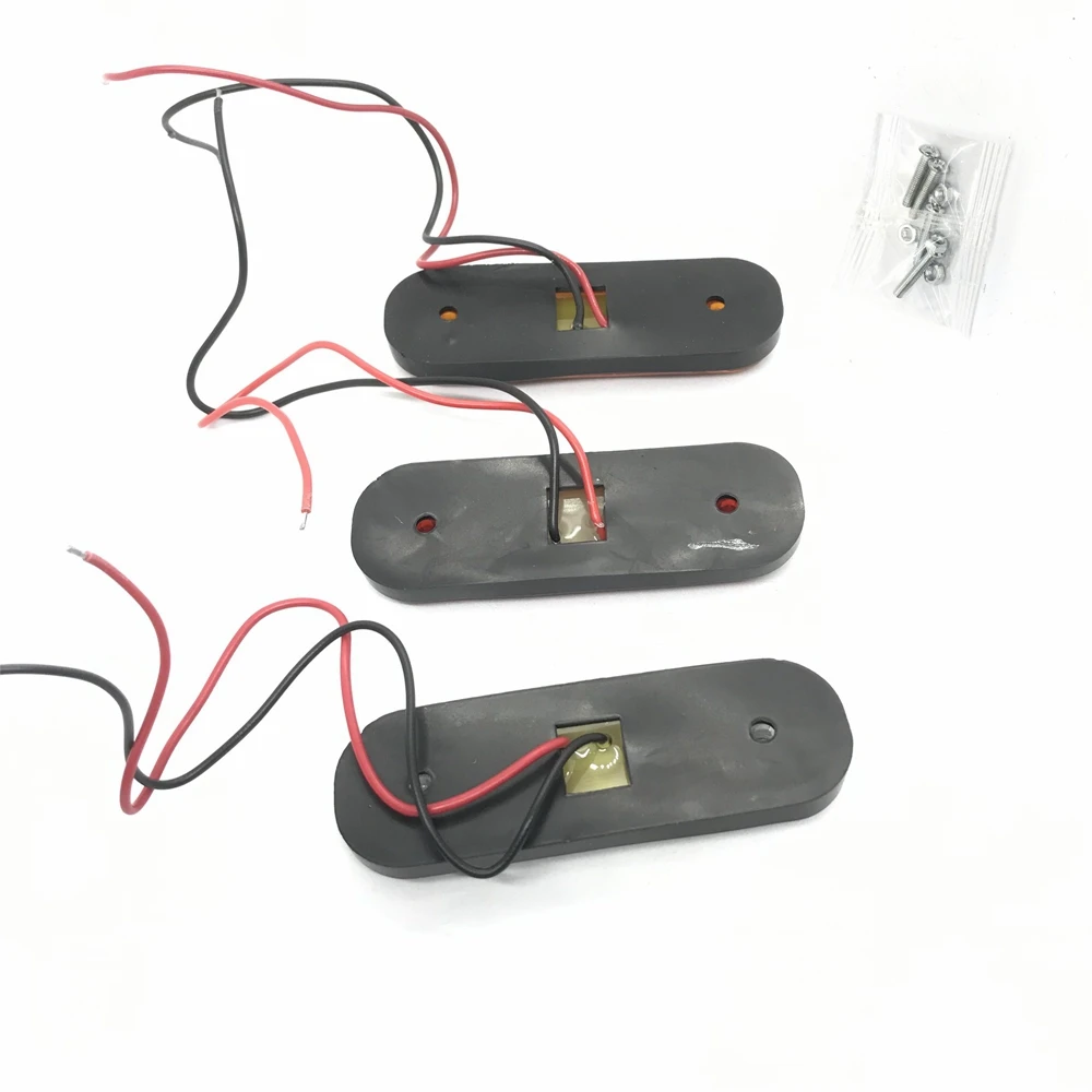 

TNOOG 6 PCS White Marker Light For Trailer Truck Pickup RV LED Side Marker Lamp DC10-30V 3 LED Signal Warning Light