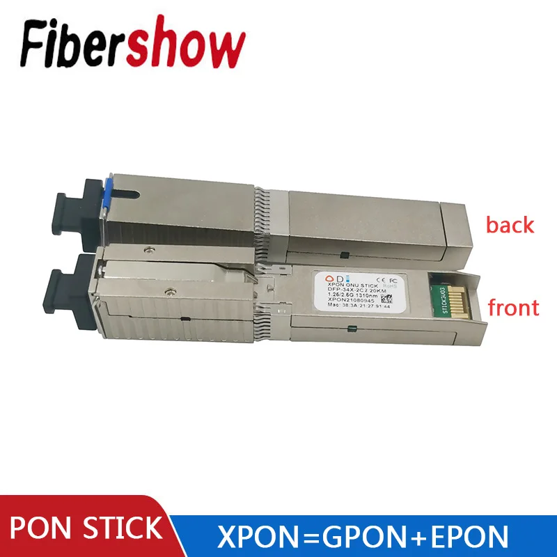 PON STICK EPON GPON XPON SFP ONU Stick с MAC PPPoE IPoE HGU SC разъем c DDM pon модуль 1490/1 25 нм Гбит/с 802.3ah |