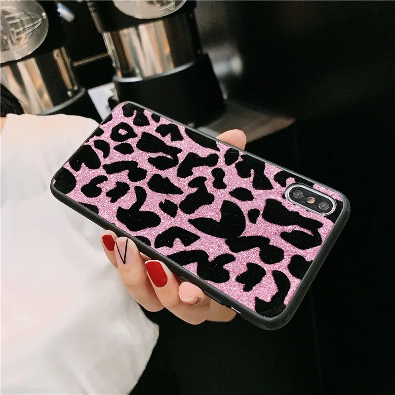 Fashion Leopard Bling Gold Foil Soft Case For iPhone 11 Pro 8 plus 6 6s 7 Cover case 12 X XR XS Max coque capa | Мобильные телефоны