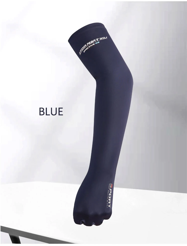 

Sommer Handschuhe Frauen Arm Wrmer Zwei Finger rmeln Verlngern Fahren Nicht-Slip Angeln Mnner Radfahren Eis Seide Longsleeve