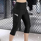 Женские эластичные леггинсы для фитнеса, с высокой талией, с карманом и эффектом пуш-ап