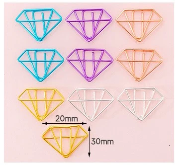 9 10 piezas de dibujos animados de lytww color caramelo creativo Metal oficina escuela suministros lindo papel Clips regalo - Цвет: 9