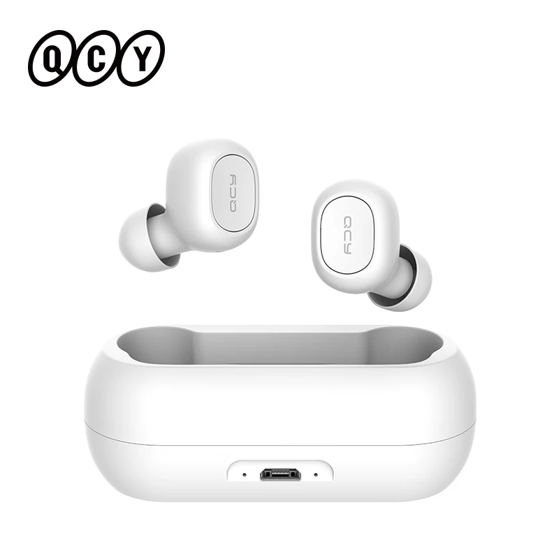 

QCY Original T1C TWS Headset Bluetooth V5.0 Sports Wireless Earphones 3D Stereo Earbuds Mini in Ear Dual With Charging box