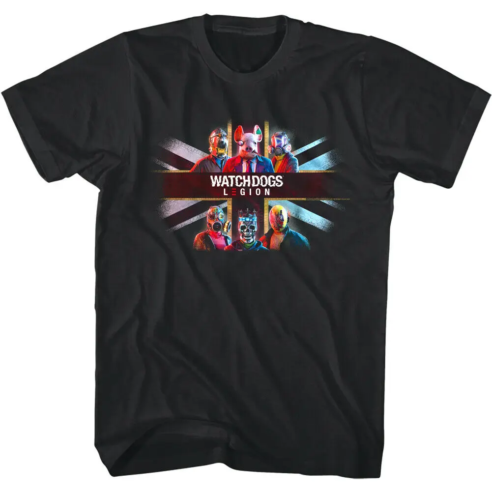 Часы собачки Легион британский флаг мужская футболка коллекция маски Ubisoft Union Jack |