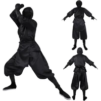 2021 new japanese black ninja cosplay suit halloween costume adult ninja samurai men and women suit size xs 3xl