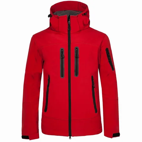 Куртка мужская флисовая, теплая верхняя одежда с капюшоном, с защитой от ветра и воды, одежда для отдыха на открытом воздухе, походов, лыж и кемпинга