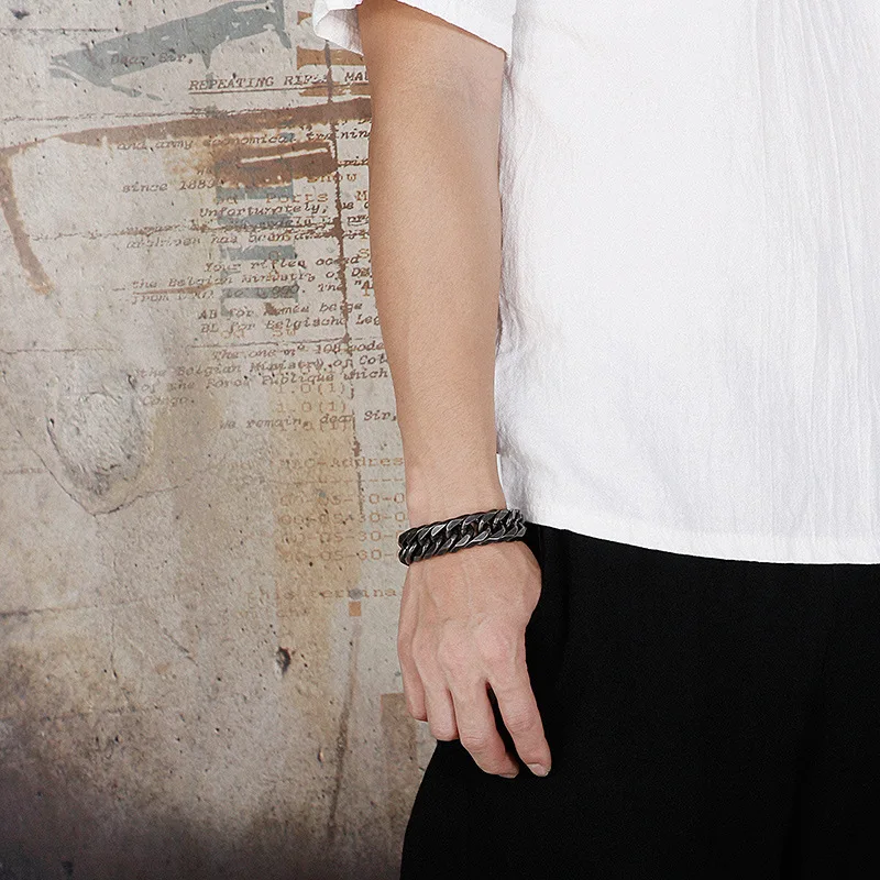 19 мм тяжелый для мужчин женщин браслет в стиле &quotхип-хоп&quot панцирного плетения
