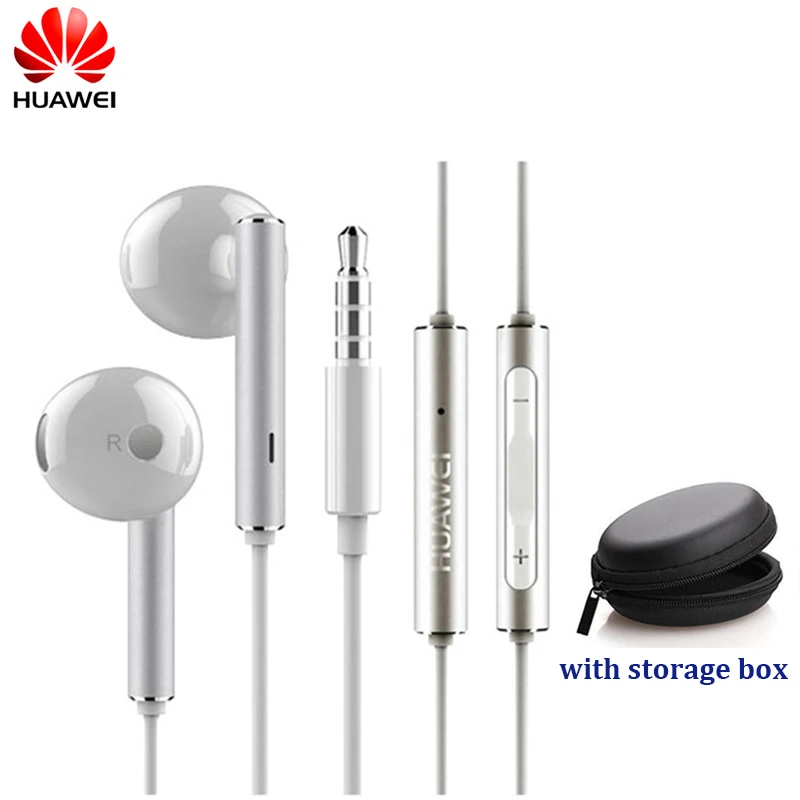 Оригинальные металлические наушники huawei AM116 с микрофоном и регулятором громкости для huawei P7 P8 P9 Lite P10 Plus Honor 5X 6X Mate7 8 9 - Цвет: AM116-Box