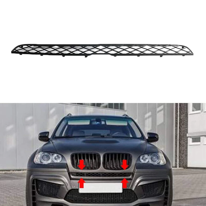 Car Front Bumper Center Upper Grille Cover Grill Fit for BMW-X5 E70 07-14 X6 E71 E72 51117159597 | Обустройство дома
