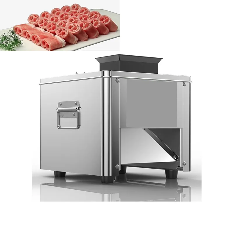 

220V Electric meat slicer Full stainless steel cutting machine Commercial Fully automatic Slice cutter meat grinder 850W