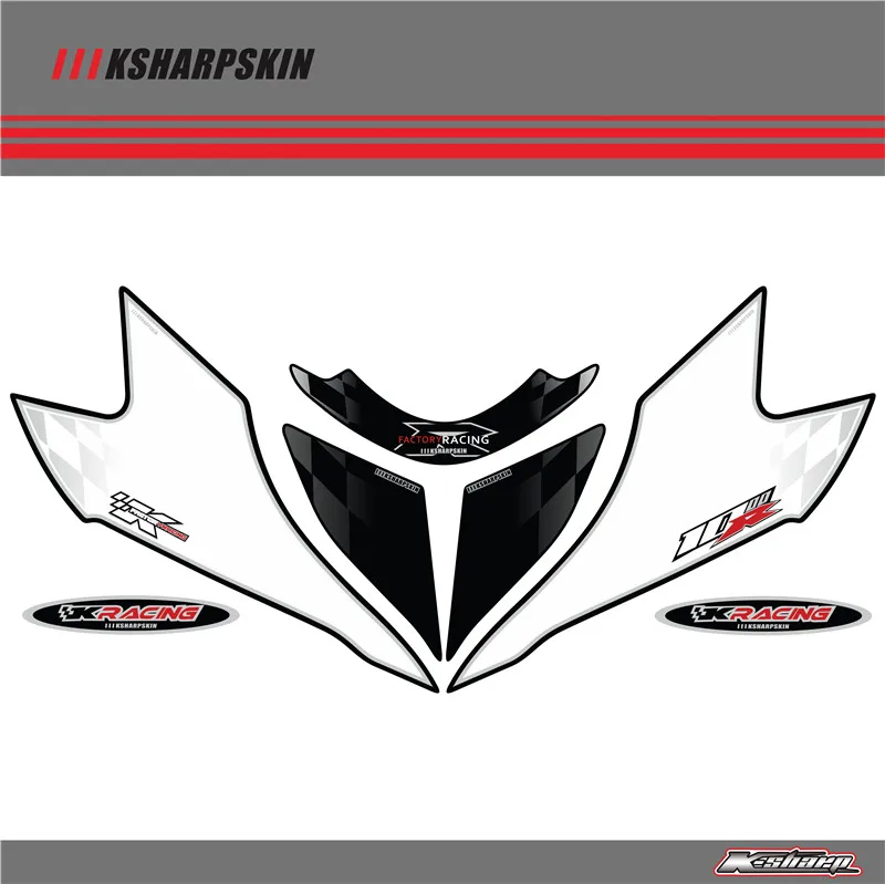 

Front Fairing Motor Number Board 3D Gel Protector for KAWASAKI ZX10R 06-07 X6R Ninja C Series 2005 - 2006