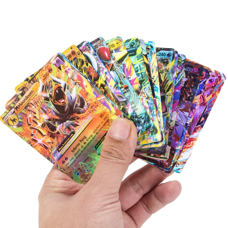 Juego de Pokemon-juguetes de tarjetas MEGA EX versi&oacute;n en ingl&eacute;s, batalla brillante No repetida, carta de colecci&oacute;n, juguetes para ni&ntilde;os, regalos-5