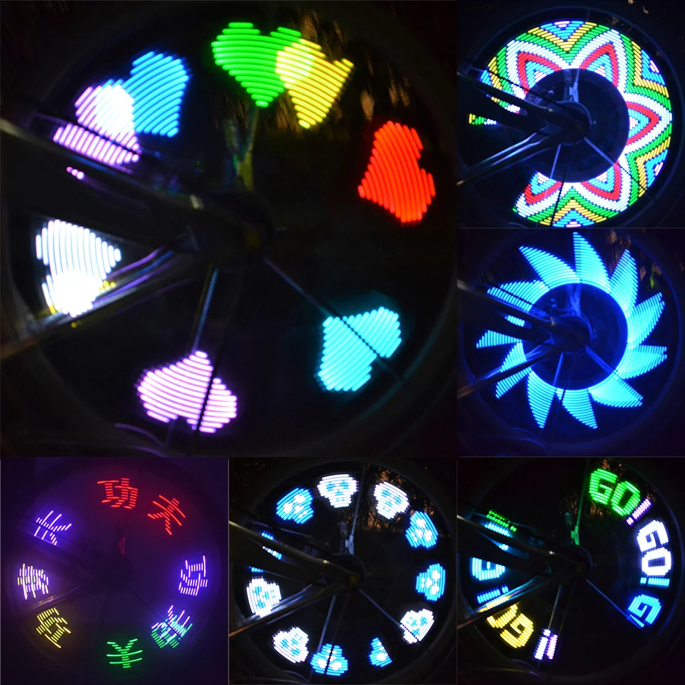 Colorful Flashlight For Bicycle Rainbow LED Lanterns On Wheel Signal Lights Bikes Accessories | Спорт и развлечения
