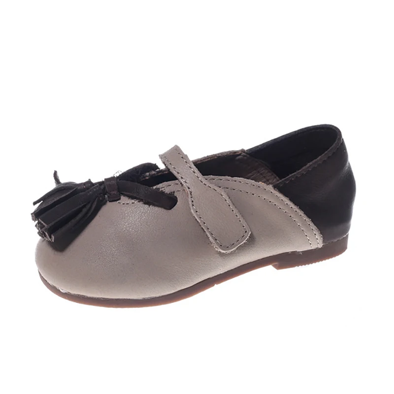 

Dolakids Children's shoes 2020 spring new girls real cowhide Korean version of single boots fashion tassel grandma shoes