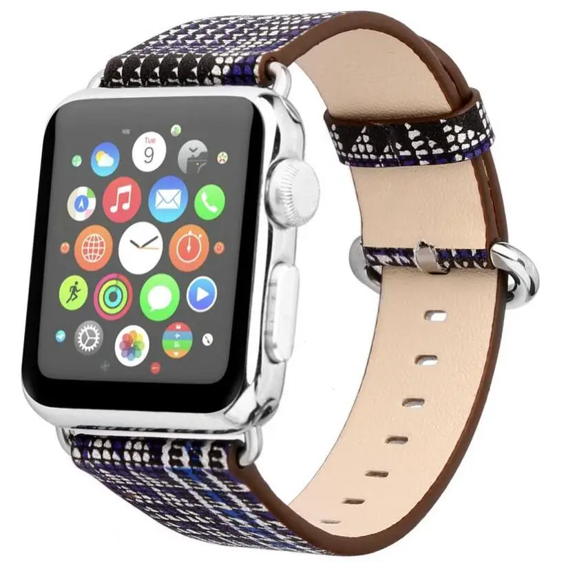 Стильный женский ремешок для iWatch SE кожаный браслет серии 3/2 42 38 мм для Apple Watch Series 7 6 5 4 ремешок 40 44 41 45 on.