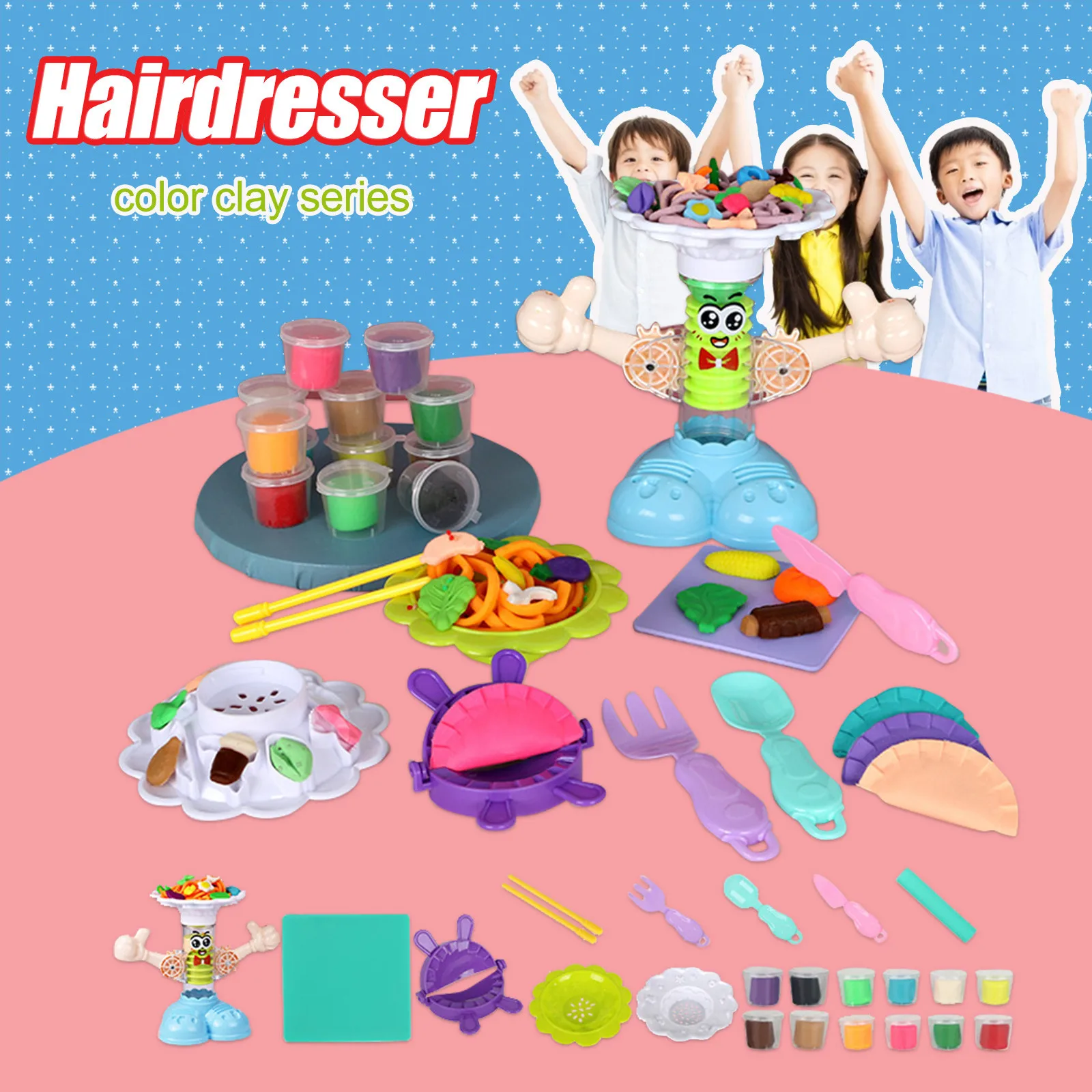 Головоломка Парикмахерская Цвет грязи маленький шеф повар DIY Пластилин ручной