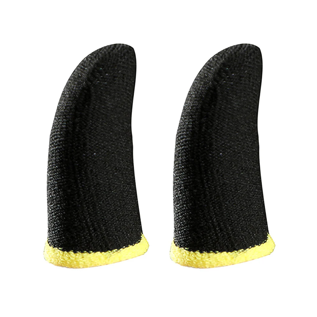 

2pcs Finger Cover Breathable Game Controller Finger Sleeve Sweat Proof Non-Scratch Touch Screen Gaming Thumb Gloves