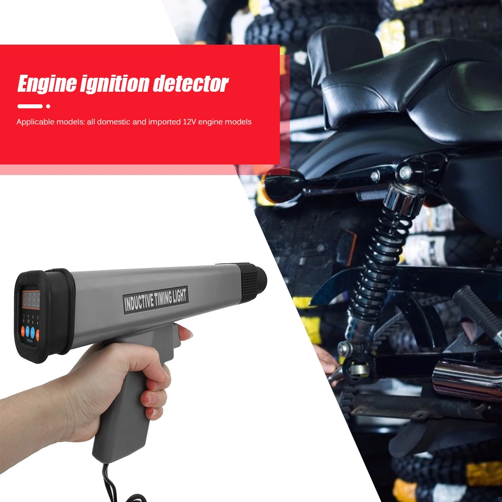 12V Professional Practical Inductive Timing Light Multi-functional Durable Car Motor Engine Ignition Timing Strobe