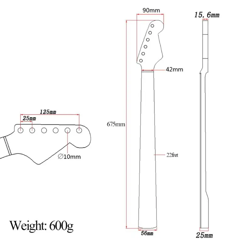

22 Fret Guitar Neck Maple Wood Fingerboard Sector and Binding Inlay for Lp Electric Guitars