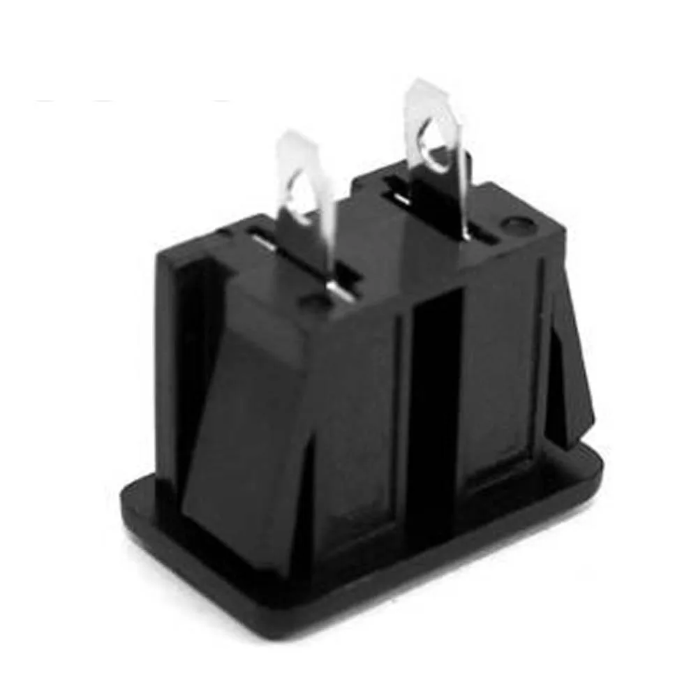 Черная многофункциональная промышленная розетка с двумя плоскими отверстиями CE
