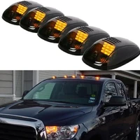 5pcs car cab roof marker lights for truck suv dc 12v 9 led black smoked lens clearance marker led roof lamps doom lights