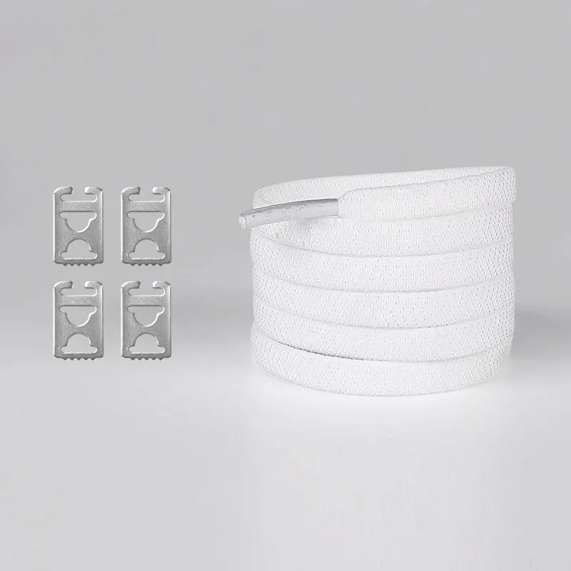 07 1 пара разноцветных шнурков 100 см без завязок; эластичная резиновая обувь на плоской подошве; Простые и быстрые шнурки для взрослых и детей - Цвет: 07