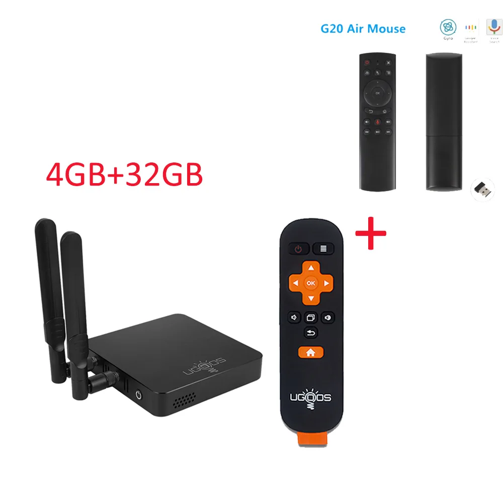 AM6 PRO add G20 Smart Tv Box UGOOS AM6 Pro Android 9,0 Amlogic S922X 4 Гб ОЗУ 32 Гб ПЗУ Bluetooth 5,0 2,4G 5G WiFi LAN 1000M 4K HD медиаплеер - Цвет: AM6 PRO add G20