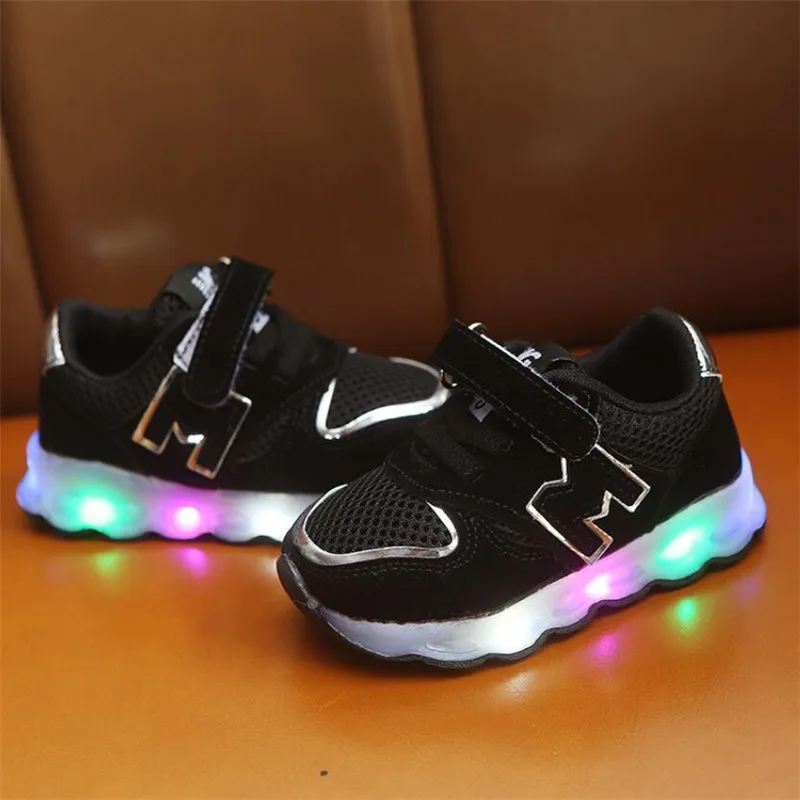 2020 Брендовая детская светящаяся обувь спортивная для мальчиков и девочек модные