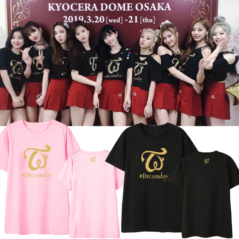Kpop футболки с альбомом дважды в день снов Уличная Повседневная Свободная