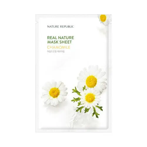 Chamomile 1pcs Маска для лица с натуральным природным покрытием, 1 шт., увлажняющая маска для лица с масляным контролем, отбеливающая эссенция, оригинальная корейская косметика - Цвет: Chamomile 1pcs